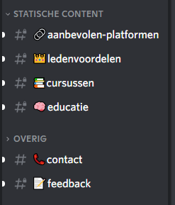 statische content en feedback