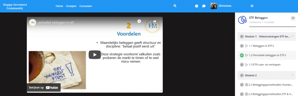 ETF beleggen module