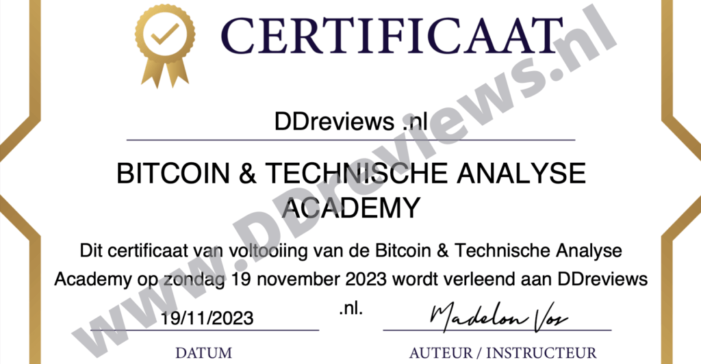 certificaat bitcoin & technische analyse academy