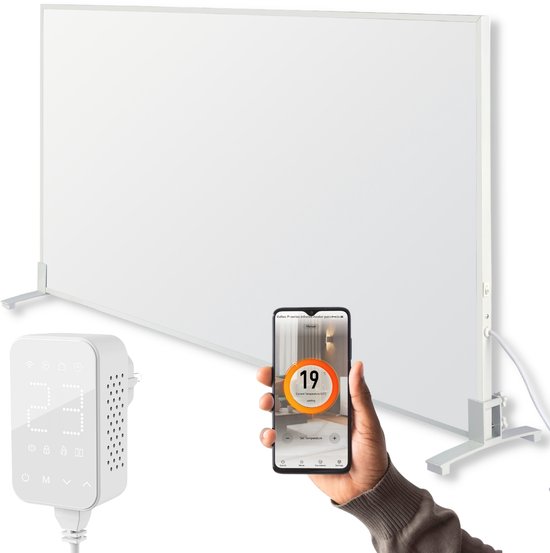 Vultec infrarood verwarmingspaneel P1200T, volledig paneel met wifi-thermostaat